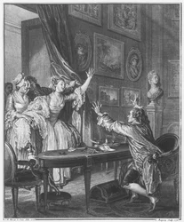 Es ist ein Junge, gestochen von Pierre Charles Baquoy (1759-1829) 1776